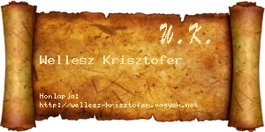 Wellesz Krisztofer névjegykártya