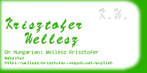 krisztofer wellesz business card